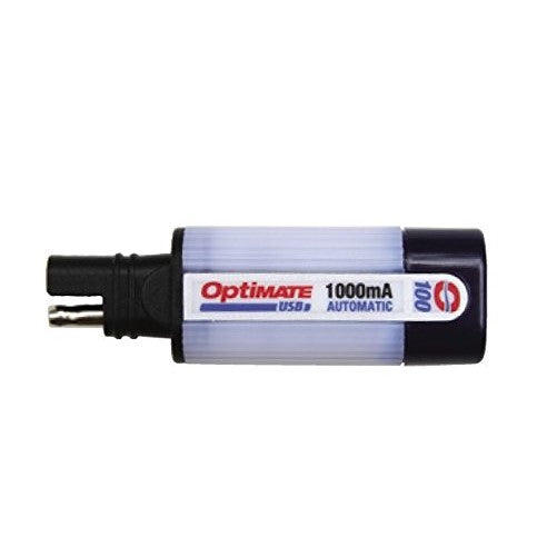 OptiMate USB O-100 - 1000mA USB charger with battery auto protect off, SAE, compact size.