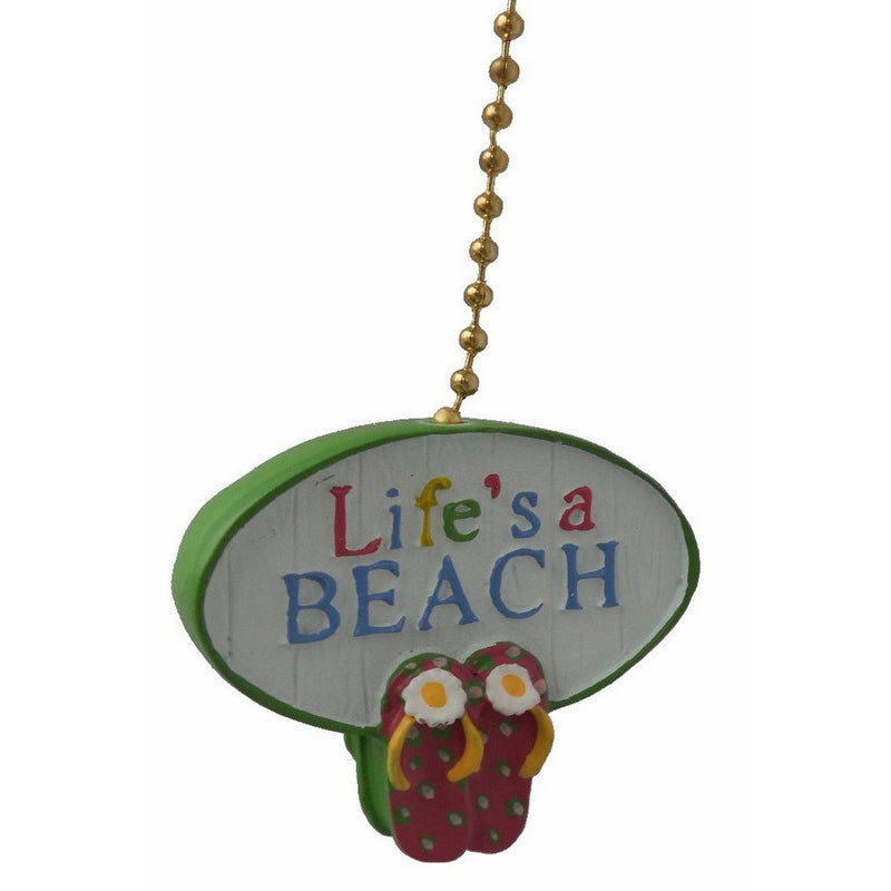 Clementine Design Lifes A Beach Ceiling FAN PULL light chain extender extension