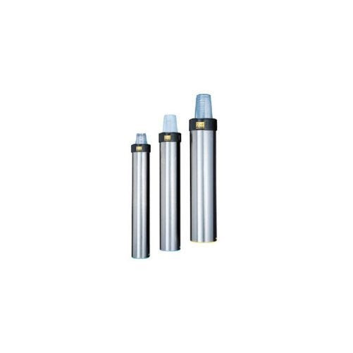 San Jamar C3400E Stainless Steel Vertical Surface Mount Beverage Cup Dispenser, Fits 12oz to 24oz Cup Size, 2-3/4" to 3-7/8" Rim, 23-1/2" Tube Length
