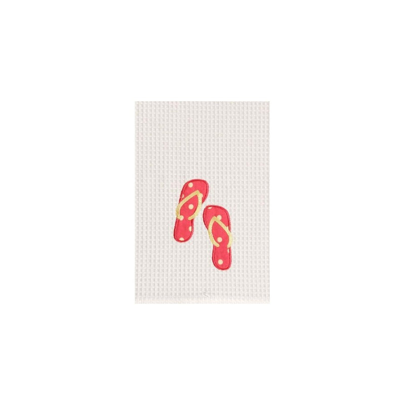 Flip Flop Design Waffle Weave Dishtowel