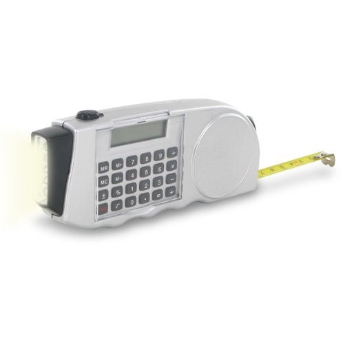 Generic 228453 Multi Function Calculator with Measuring Tape & LED Flashlight