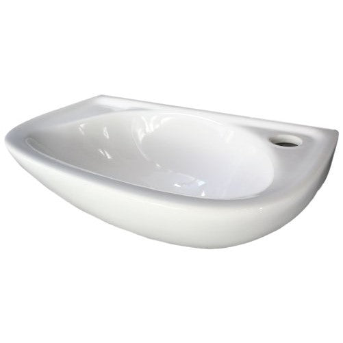 ALFI brand AB102 Porcelain Wall Mount Bath Basin Sink, Small, White