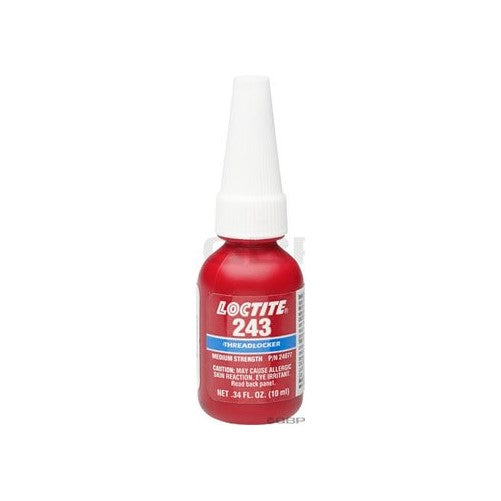 Loctite #243 Threadlocker Medium Strength: 10ml (.34oz)