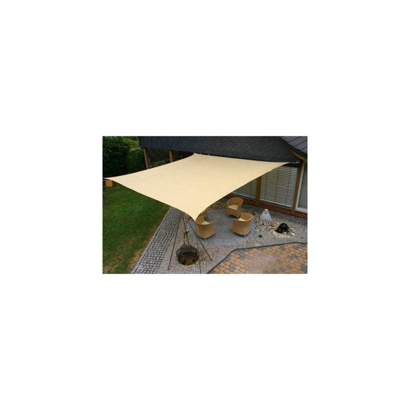 Square 18x18 ft Sun Sail Shade Cover - Tan