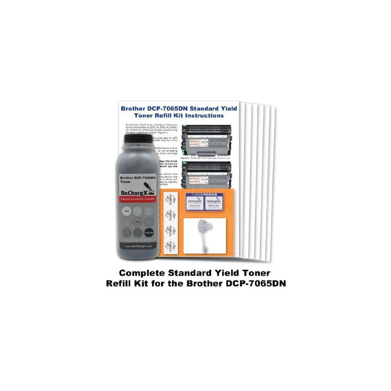 1 X Brother DCP-7065DN Starter Cartridge Toner Refill Kit