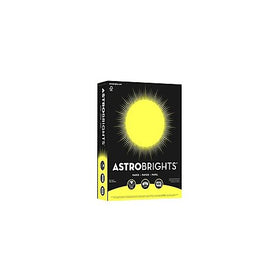 Astrobrights Color Paper, 8.5” x 11”, 24 lb/89 gsm, Lift-Off Lemon, 500 Sheets (21018)