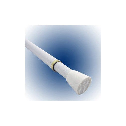 Graber 7/16-Inch Round Spring Tension Rod 18 to 28-Inch Adjustable Width - White