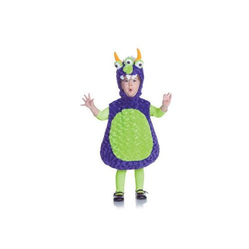Underwraps Costumes Baby's Three Eyed Monster Belly, Purple/Green, Medium