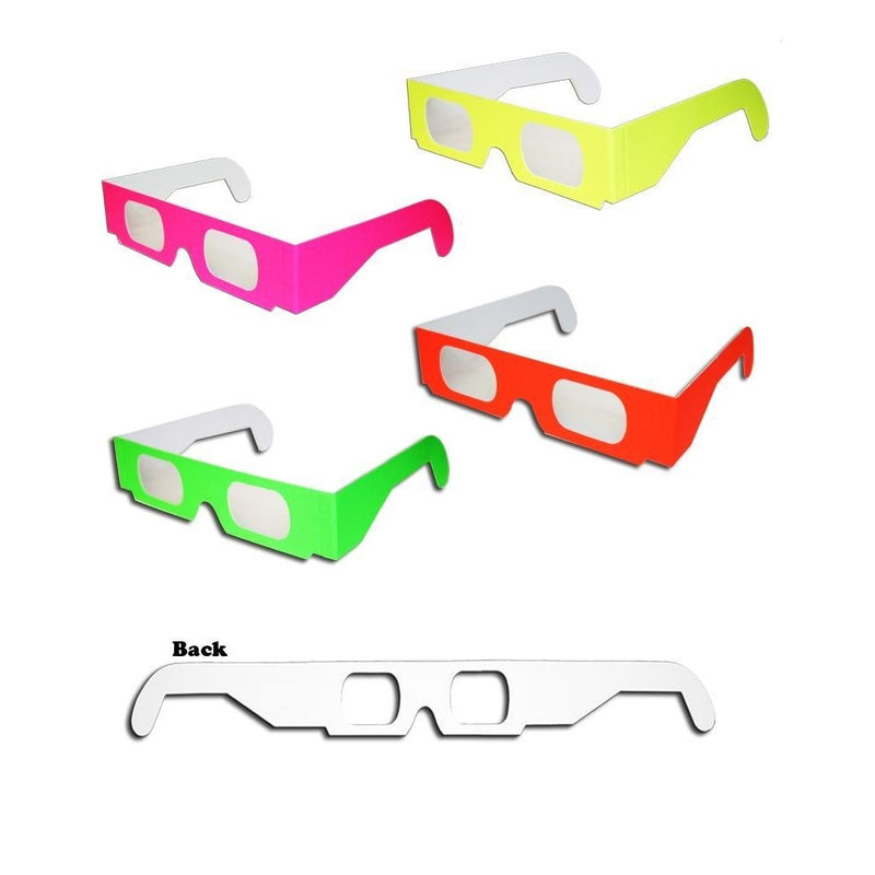 50 pairs 3D Fireworks Glasses Neon Multi-Starbursts of 3D Color for Fireworks Displays, Holiday Lights, Club/Concert Lights