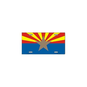 Smart Blonde Arizona Big Star State Flag Novelty Vanity Metal License Plate Tag Sign