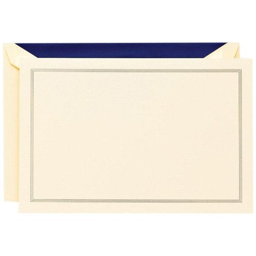 Crane & Co. Regent Blue Triple Hairline Correspondence Card (CC3315)