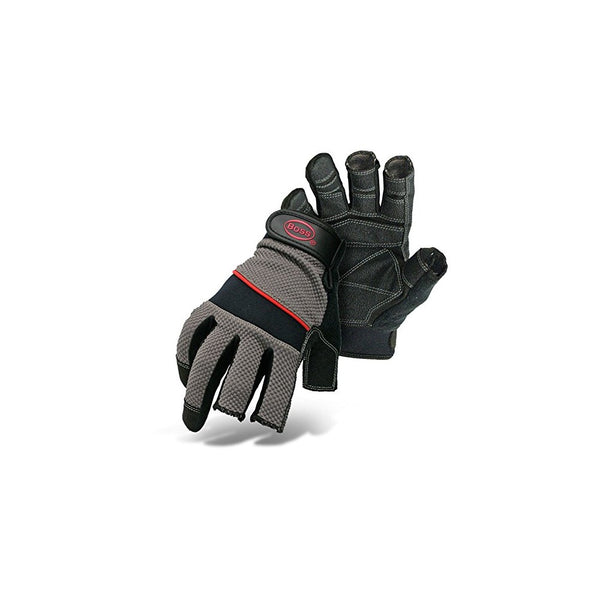 Carpenter Utility Glove With Three Open Fingertips