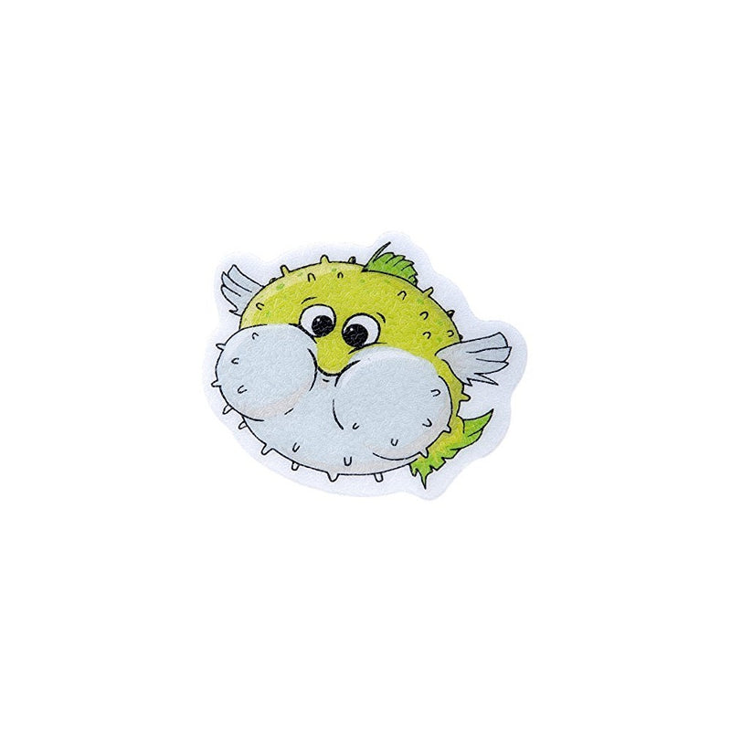 SlipX Solutions Adhesive Bath Treads: Puffer Fish Tub Tattoos Add Non-Slip Traction to Tubs, Showers & Other Slippery Spots (Kid Friendly, 5 Count, Reliable Grip)