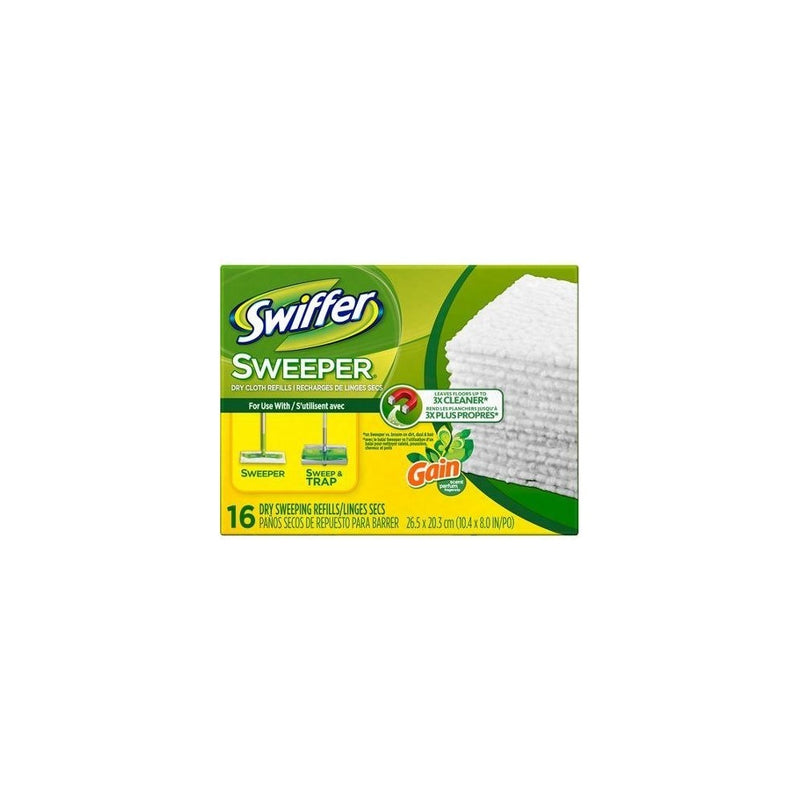 Swiffer Sweeper Gain Original Scent Dry Sweeping Cloths Refills, 16 sheets