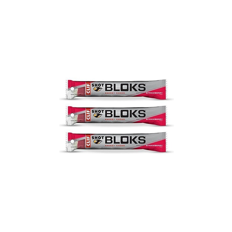 Clif Shot Bloks - Strawberry (3 x 2.1oz Bars)