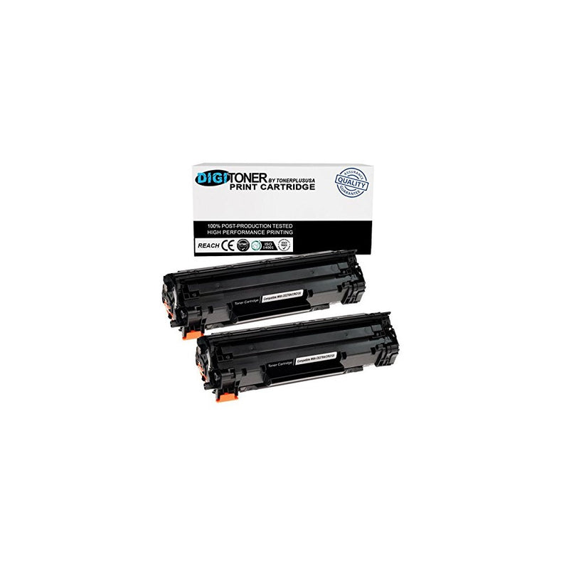 DigiToner by TonerPlusUSA New Compatible CE278A (78A) Toner Cartridge Replacement for LaserJet P1560 P1566 P1600 P1606 M1536 (Black, 2 Pack)