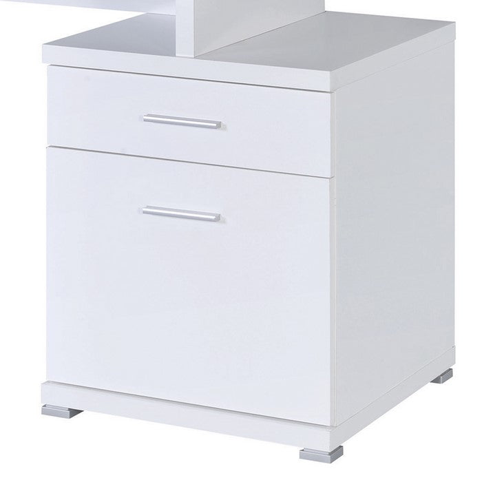 Gorgeous white Wooden desk with cabinet