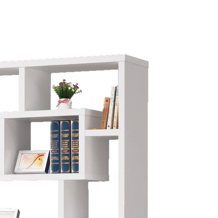 Fantastic Geometric Cubed Rectangular bookcase, White