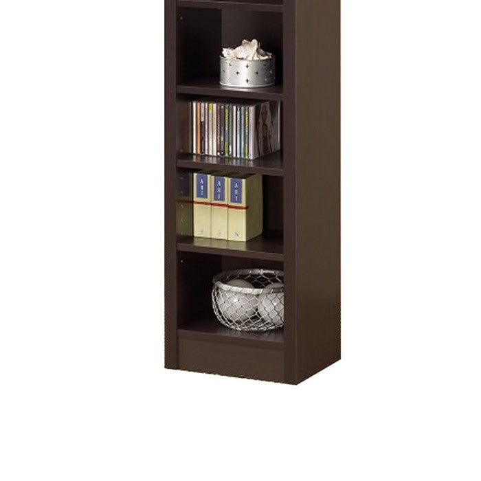 Glimmering Brown Narrow Wooden bookcase