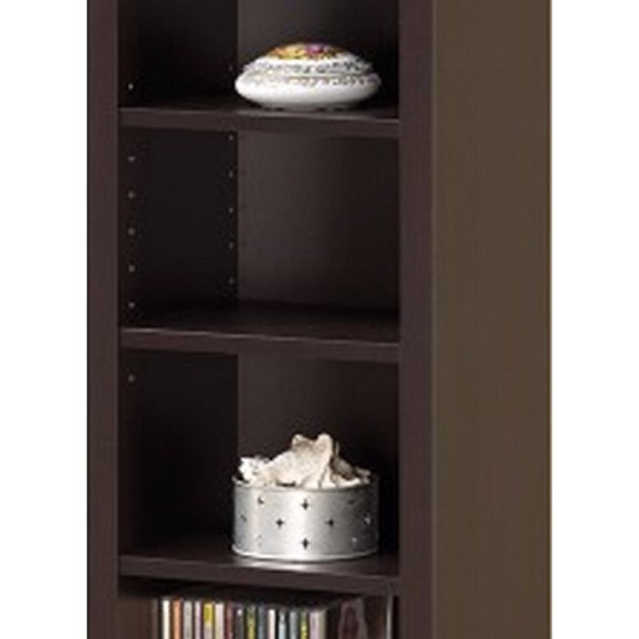 Glimmering Brown Narrow Wooden bookcase