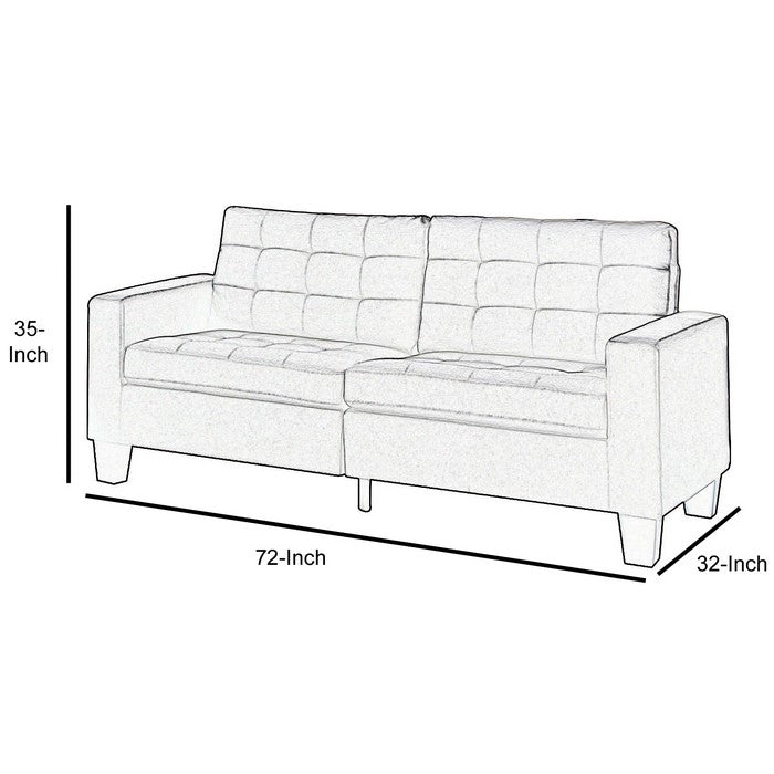 Dashing Sofa In Gray Linen Fabric