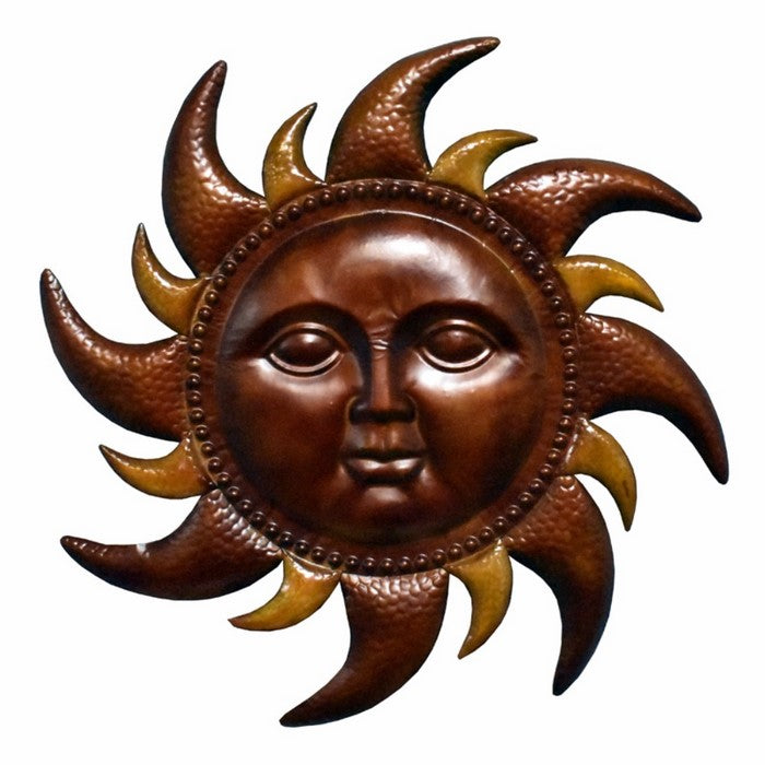 Vivacious Metal Sun WallDecor , Bronze