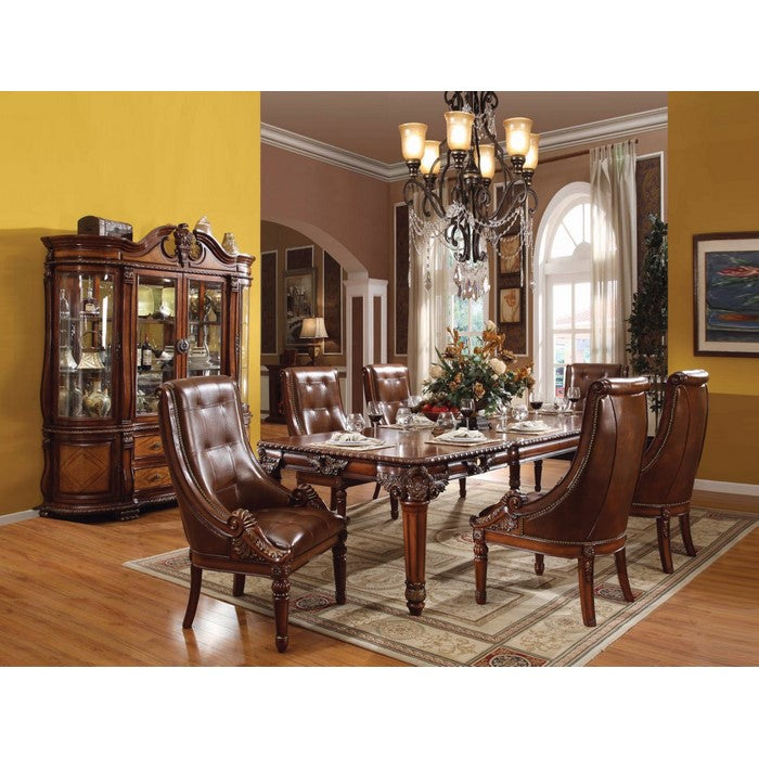 Majestic Dining Table In Rectangular Top, Cherry Brown