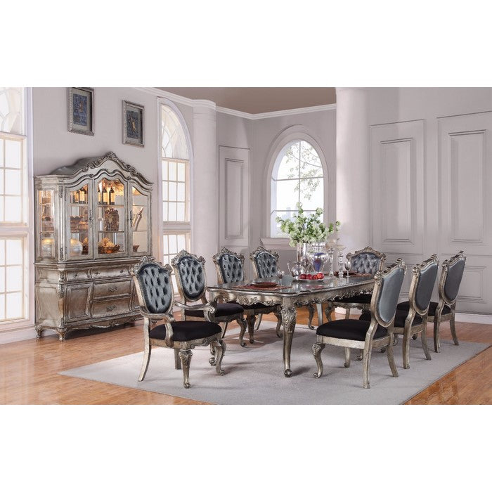 Imperial Dining Table, Antique Platinum