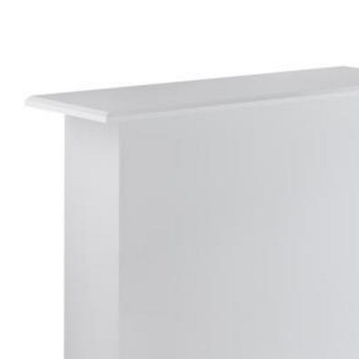 41 Inch Rectangular Wooden Bar Table with Storage, White
