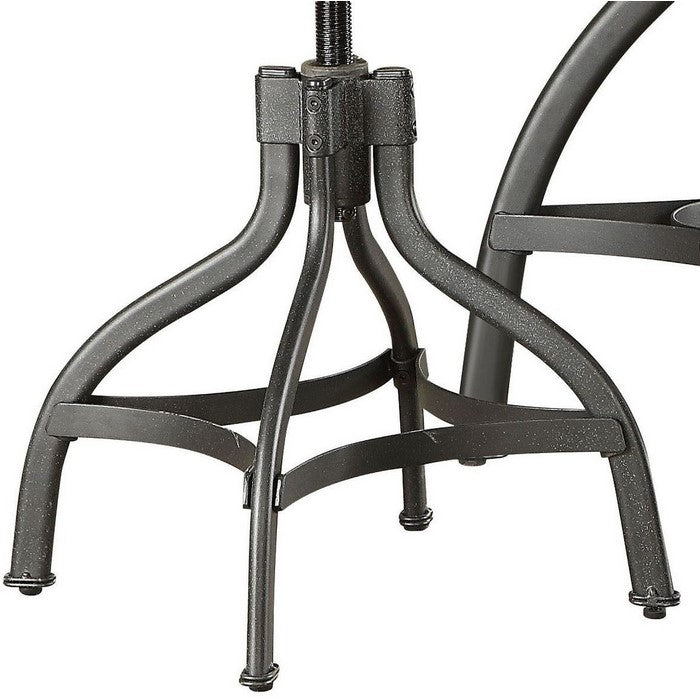 Adjustable Counter Height & Stool Set, Gray Oak, 3 Piece Pack