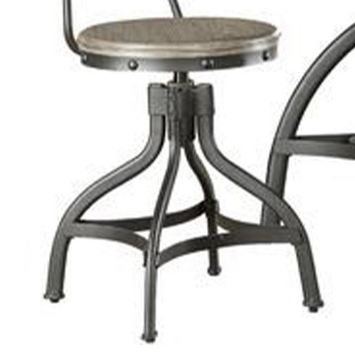 Beautiful Adjustable Counter Height Set, Gray Oak, 3 Piece Pack