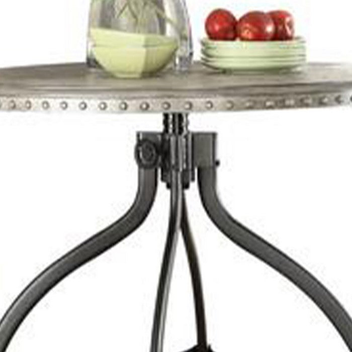 Beautiful Adjustable Counter Height Set, Gray Oak, 3 Piece Pack