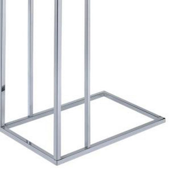 Vogue Side Table, Weathered Oak & Chrome