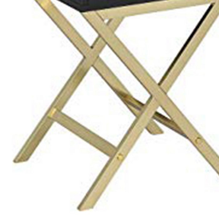 Stylish Side Table, Black & Gold