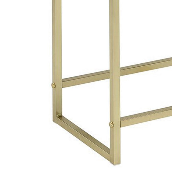Astonishing Side Table, White & Gold
