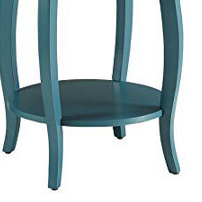 Affiable Side Table, Teal Blue