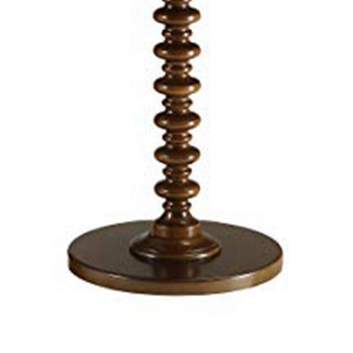 Astonishing Side Table With Round Top, Walnut