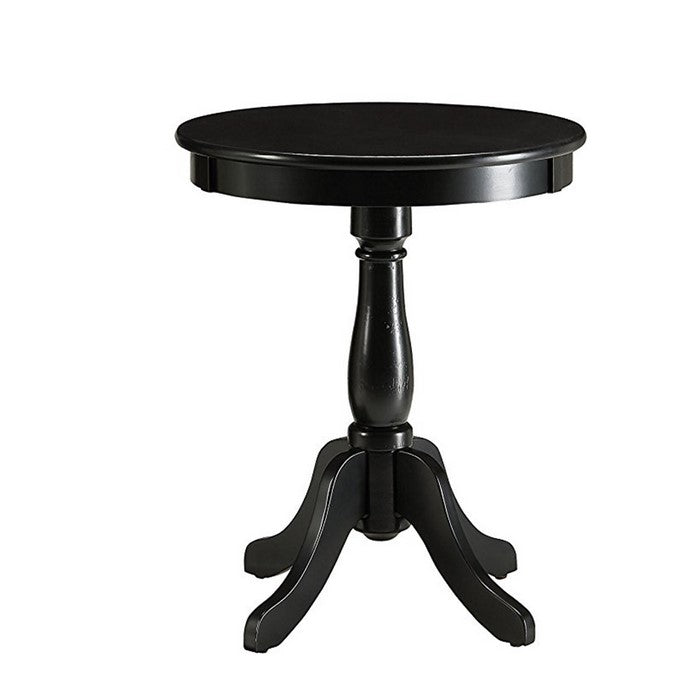 Astonishing Side Table With Round Top, Black