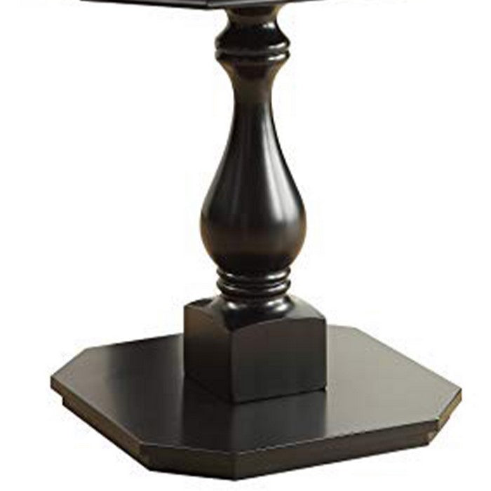 31 Inch Chess Game Table With Clipped Corners, Brown