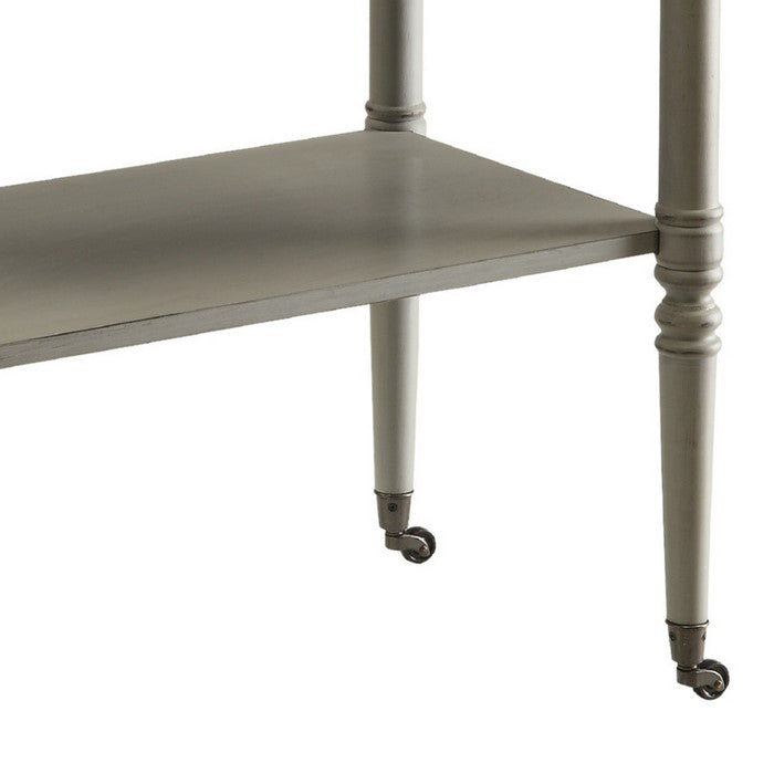 Wooden Serving Tray Table, Gray
