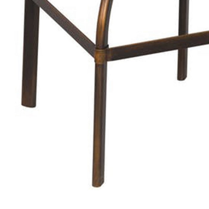Adjustable Stool with Swivel, Antique Copper