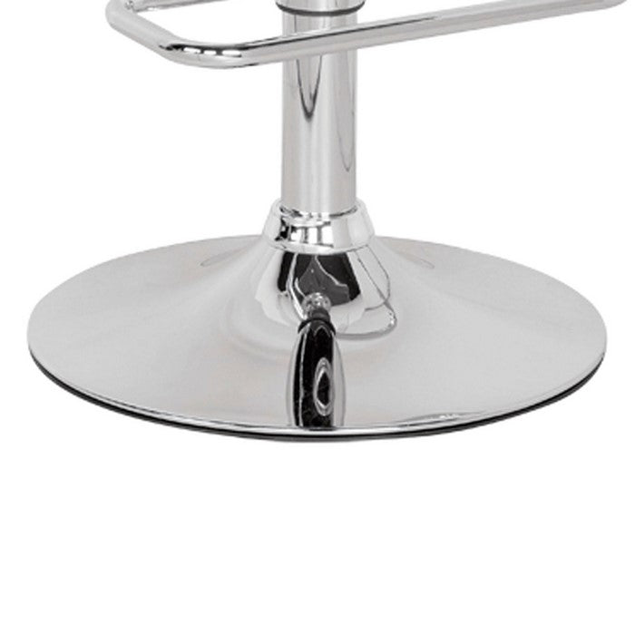 Smart Looking Adjustable Stool with Swivel, Clear & Chrome