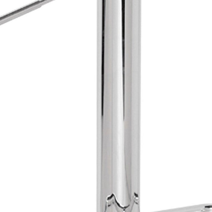 Smart Looking Adjustable Stool with Swivel, Clear & Chrome