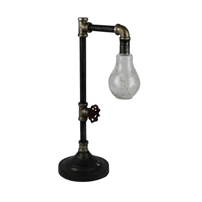ELEGANT INDUSTRIAL STYLE METAL PIPE LED TABLE LAMP, MULTICOLOR