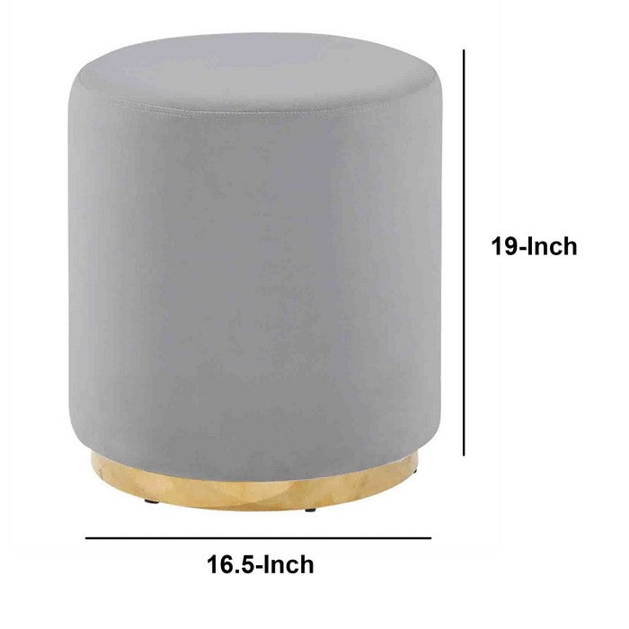 COMFY SUBTLE VELVETEEN STOOL, GRAY