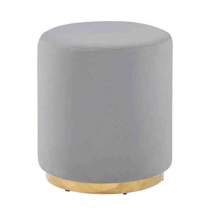 COMFY SUBTLE VELVETEEN STOOL, GRAY