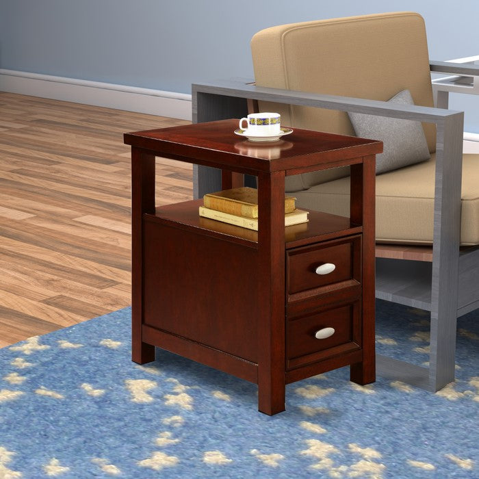 Spacious Chairside Table, Brown