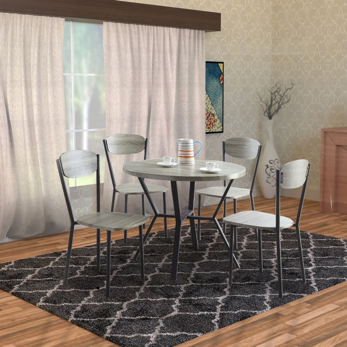 5-Piece Round Dining Table & Chair