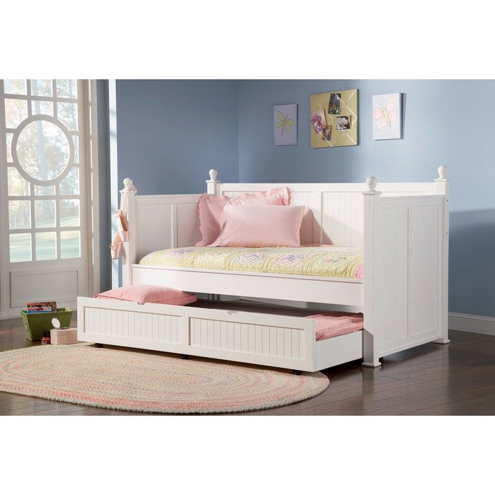 Classic Twin Daybed with Trundle, White