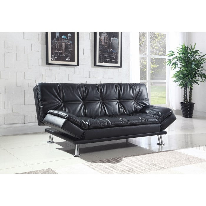 Modern Styled Comfortable Sofa Bed, Black